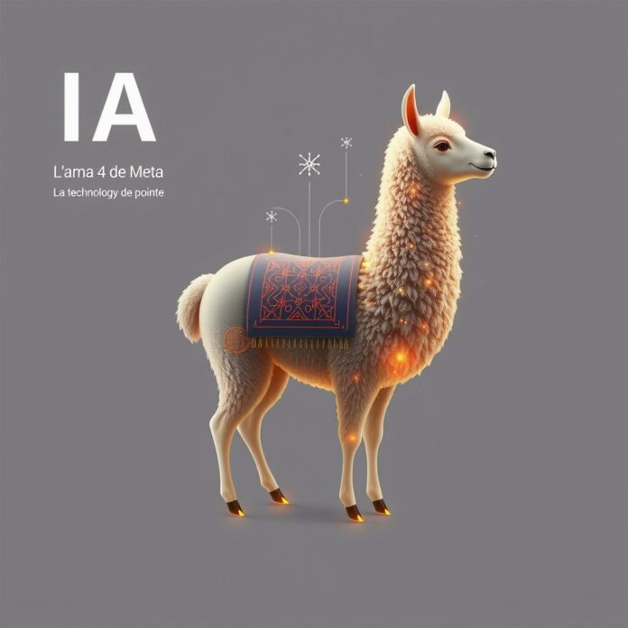 Représentation artistique de Llama 4, l'IA multimodale de Meta