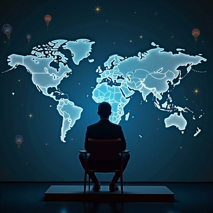 Investisseuse en capital-risque analysant les tendances mondiales