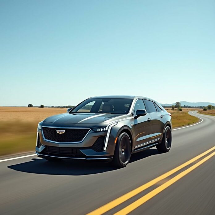 Cadillac Optiq 2025 SUV électrique luxueux en conduite