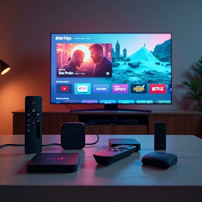 Dispositifs de streaming connectés à un téléviseur moderne