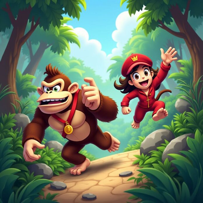 Donkey Kong et Pauline dans Donkey Kong Bananza