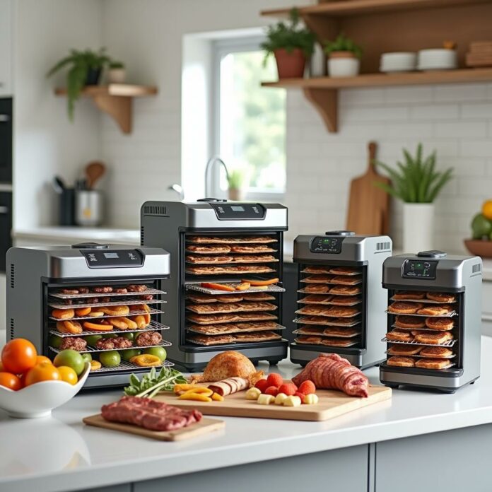 Déshydrateurs alimentaires en action dans une cuisine moderne